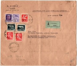 Assicurata 2.500 lire da Cannero 28.3.44 a S. Lazzaro (BO) con ...