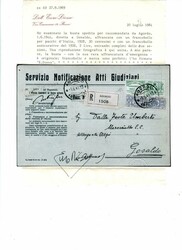 Assicurativi 2 l. verde (14) + pacchi fascio 30 c. (27) su ...