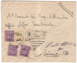 Racc. da S. Giovanni M. 19.7.44 alla PM 126 affr. con AMGOT Sicilia ...