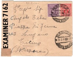 AMGOT Sicilia 50 c. + 2 l. (4+7) su busta da Ragusa 25.5.44 in ...
