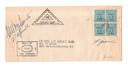 AMGOT 5 l. (8) quartina su busta da Palermo 20.10.43 diretta ad un ...