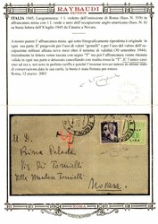 Da Catania 8.7.45 a Novara con AMGOT Sicilia 1 l. (6) + Luogotenenza ...