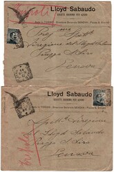 Tripoli di Barberia - 5 lettere e cartoline con varie affrancature di ...