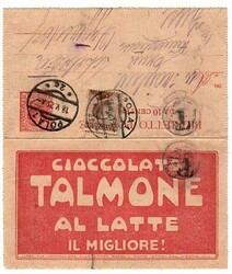 RB 1, 10 c. Talmone - da Pola 19.5.21 con agg. 40 c. Michetti. Tassata