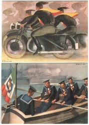 Guerra di Spagna - 6 cartoline nuove Edizioni Boeri disegni da Tafuri ...