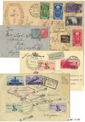 Regno d'Italia - 40 lettere/cartoline quasi tutte per l'estero tra ...