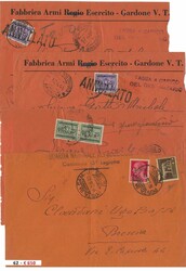 R.S.I. - 30 lettere, cartoline, IP e frontespizi con varie ...