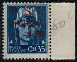 C.L.N. Mantova errore di valore 1,90 l. anzichè 2,15 l./35 c. (3A). ...