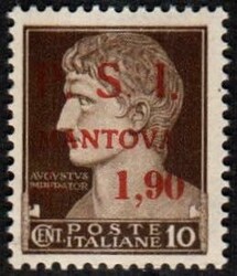 C.L.N. Mantova 1,90 l./10 c. non emesso (12). Raro, tiratura 100 ...