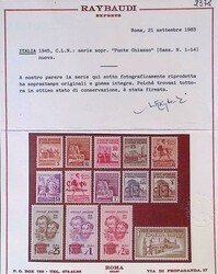 Ponte Chiasso PO 13 val. cpl. + il raro espresso 1,25 l. di 50 ...