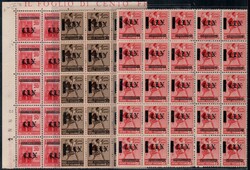 C.L.N. Torino - 20 c. + 30 c. senza filigrana + 75 c. (Errani-Ray. ...