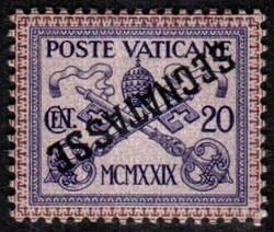 Segnatasse 20 c. saggio con soprastampa capovolta (P8). Unico noto. ...