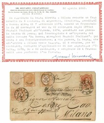 Da Buenos Aires 7 SET 75 a Milano con Argentina 5 c. rosso oltre a 2 ...