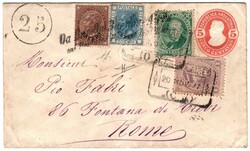 Da Buenos Aires 20 NOV 77 a Roma con busta postale da 5 centavos con ...