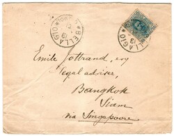 Siam - da Bellagio 13 APR 01 a Bangkok via Singapore con 25 c. (62). ...