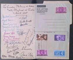 Olimpiadi di Londra Agosto 1948 - Autografi della Squadra Italiana su ...