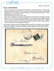 Falso di Amantea 2 l./25 c. (F525) su busta da Catanzaro dicembre ...