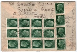 Francia - da Borello 10.4.46 con Imper. 25 c., 16 es. al retro (248) ...