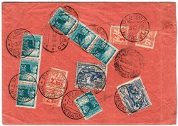 Racc. tassa a carico del destinatario da Brescia 1.10.49 a Piagge ...