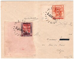 Da Fezzan 3.6.43 ad Algeri con alti valori 20 fr./1,75 fr. + 50 fr ...