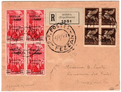 Racc. aerea da R.F. POSTES * FEZZAN 16.5.43 a Brazzaville con PA ...