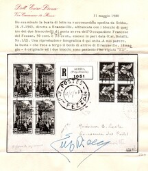 Racc. aerea da R.F. POSTES * FEZZAN 16.5.43 a Brazzaville con PA ...