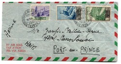 Lettera aerea da San Marino 16.3.51 a Port Au Prince (Haiti) con ...