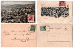 Levante Tedesco - 7 cartoline con soprastampati da: Beirut, ...
