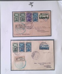 Maggio 1933 - PA Zeppelin Cirenaica 6 val. cpl. (A.12/17) su 6 ...