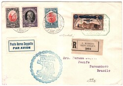 27.5.33 - racc. da S. Marino in Brasile con PA Zeppelin 12 l. + ...