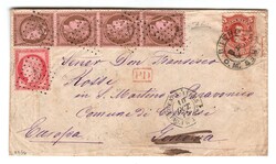 Da Buenos Aires 10.10.1875 a Genova con Argentina 5 c. + Francia ...