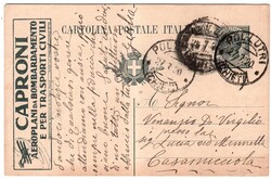 R 3/8, 15 c. Caproni Aeroplani. Minimo strappetto. Catalog price: 300 ...
