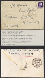 Armistizio - collezione di lettere/franchigie con annulli PM / R.Navi ...