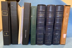 Materiale filatelico - 8 scatoloni con album tra cui GBE e Marini ...