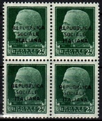 R.S.I. 25 c. falso dell'epoca di Genova in quartina (F.491). Cert. ...