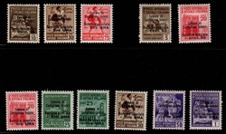 Castiglione d'Intelvi - serietta di 11 valori (S.9). Firma Carraro ...