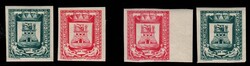 Castiglione d'Intelvi - Stemmi 50 c. e 1 l. non dent. + 50 c. e 1 l. ...