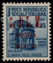 C.L.N. Arona - sopr. rossa su 1,25 l. Mon. distrutti (22). Raro: ...