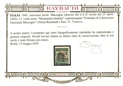 C.LN. Maccagno - PO + EX 8 val. cpl. (1/8). Il 3 lire cert. oro Ray. ...