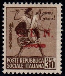 C.L.N. Savona - Monumenti distrutti 30 c. con filigrana (12). Bello e ...