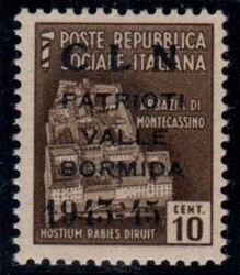 C.L.N. Valle Bormida - Monumenti distrutti 10 c. non emesso (8). Raro ...