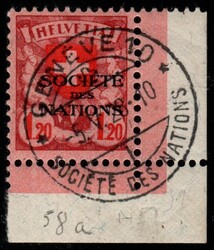 Svizzera - francobollo ordinario da F. 1,20 del 1924/30 sovrastampato ...