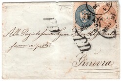 Svizzera - da Verona 2/8 (65) a Ginevra con 10 s. (44) applicato ...