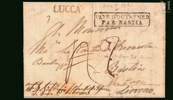 CORSE. Bel ensemble de marques et timbres sur lettres en collection ...