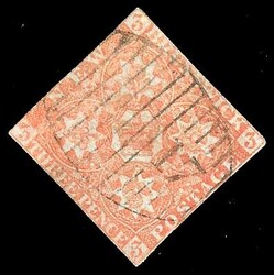 3p Red used, small clear margins all around and lovely strike of the ...
