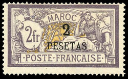 2p on 2fr Gray Violet & Yellow mint, OG