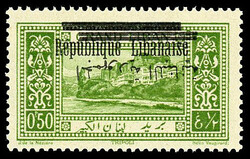 0.50 Yellow Green mint with DOUBLE OVERPRINT error (Yvert #99d, 80 ...