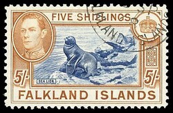 5sh Yellow Brown and Indigo used, APS certificate accompanies, VF