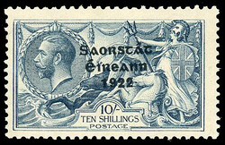 10sh Gray Blue with 6.5mm date, F-VF LH