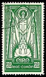2sh6p Bright Green used, VF